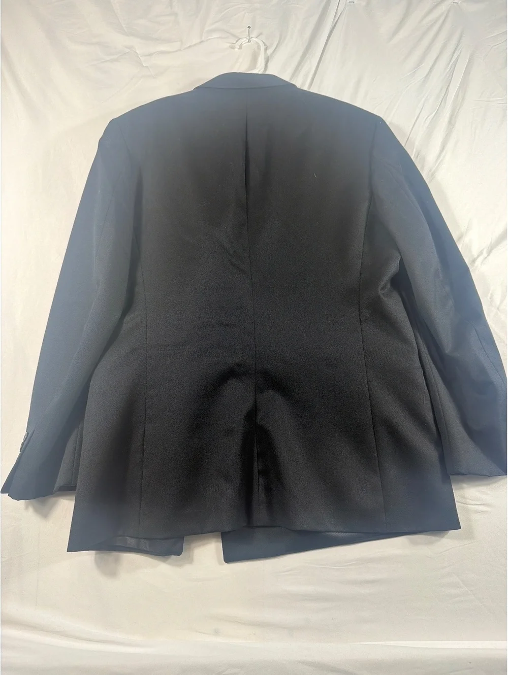 André Villard Paris Men's Black Wool Double-Breasted Blazer Suit Jacket Size 42R